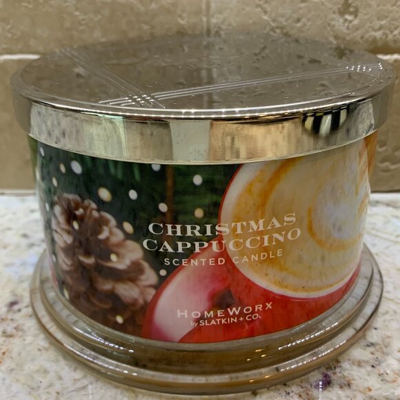 HomeWorx by Harry Slatkin Christmas Cappuccino Scented 4-Wick Candle 18oz - Picture 1 of 4